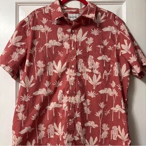 Goodfellow & Co Men's Rust Tropical Print Shirt